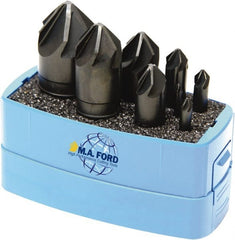 M.A. Ford - 8 Piece, 1/8 to 1" Head Diam, 120° Included Angle, Single End Countersink Set - Exact Tooling