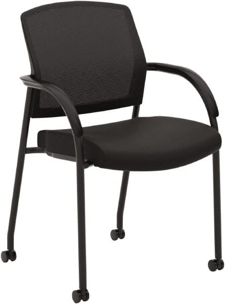 Hon - 34-1/2" High Guest Chair - 23" Wide x 24-3/4" Deep, Fabric Mesh Seat, Black - Exact Tooling