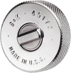 SK - 3/8" Drive Round Head Thumbwheel Ratchet - Chrome-Plated Finish, 38.1mm OAL, 60 Gear Teeth, L-Wrench Handle - Exact Tooling
