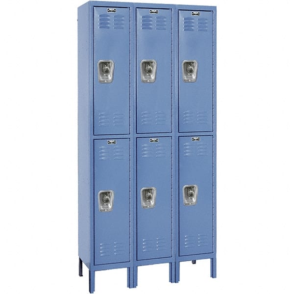 Hallowell - 6 Door, 2 Tier, Ready-Built Wardrobe & Box Lockers - Exact Tooling