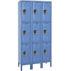 Hallowell - 9 Door, 3 Tier, Ready-Built Wardrobe & Box Lockers - Exact Tooling