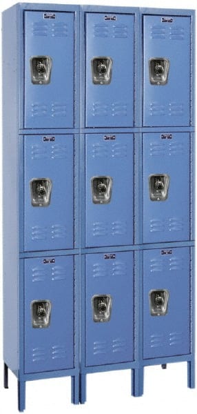 Hallowell - 9 Door, 3 Tier, Ready-Built Wardrobe & Box Lockers - Exact Tooling