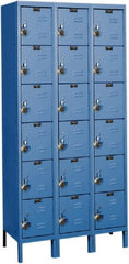 Hallowell - 18 Door, 6 Tier, Ready-Built Wardrobe & Box Lockers - Exact Tooling