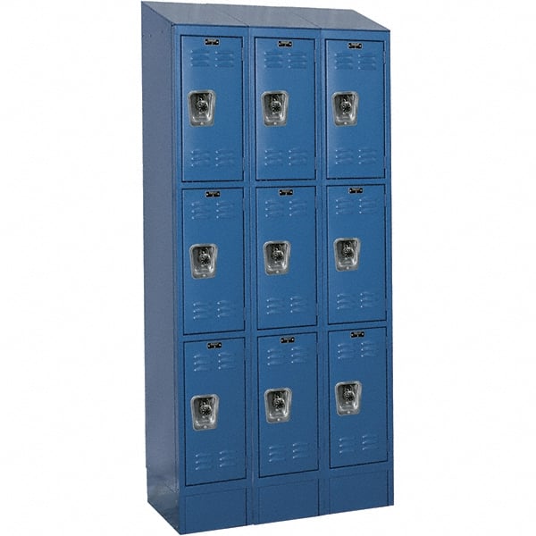 Hallowell - 9 Door, 3 Tier, Ready-Built Wardrobe & Box Lockers - Exact Tooling