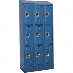 Hallowell - 9 Door, 3 Tier, Ready-Built Wardrobe & Box Lockers - Exact Tooling