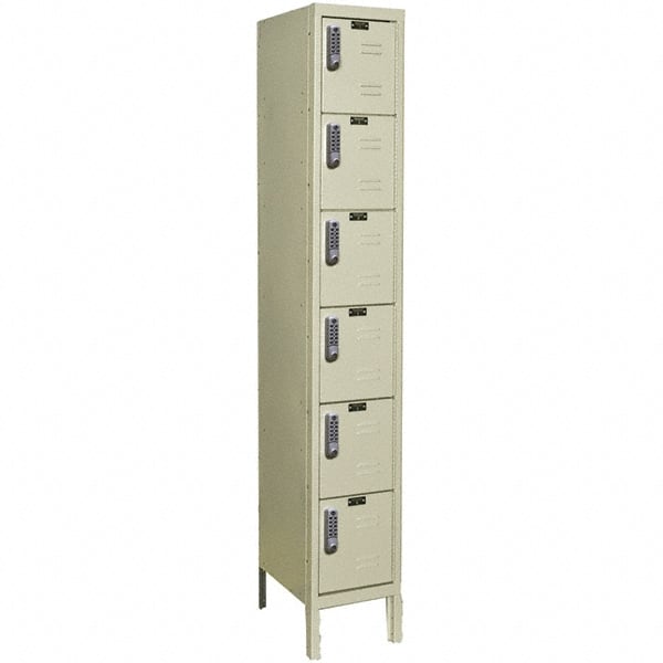 Hallowell - 6 Door, 6 Tier, Electronic Access Lockers - Exact Tooling