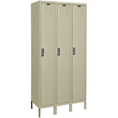 Hallowell - 3 Door, 1 Tier, Electronic Access Lockers - Exact Tooling