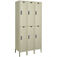 Hallowell - 6 Door, 2 Tier, Electronic Access Lockers - Exact Tooling