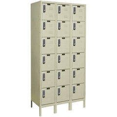 Hallowell - 18 Door, 6 Tier, Electronic Access Lockers - Exact Tooling