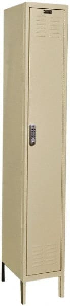 Hallowell - 1 Door, 1 Tier, Electronic Access Lockers - Exact Tooling