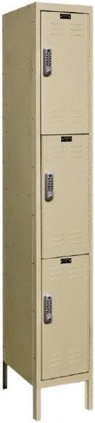 Hallowell - 3 Door, 3 Tier, Electronic Access Lockers - Exact Tooling