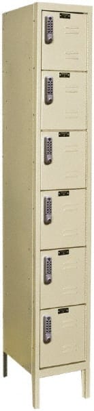 Hallowell - 6 Door, 6 Tier, Electronic Access Lockers - Exact Tooling