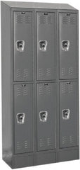 Hallowell - 6 Door, 2 Tier, Ready-Built Wardrobe & Box Lockers - Exact Tooling