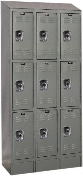 Hallowell - 9 Door, 3 Tier, Ready-Built Wardrobe & Box Lockers - Exact Tooling