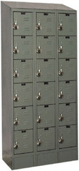 Hallowell - 18 Door, 6 Tier, Ready-Built Wardrobe & Box Lockers - Exact Tooling