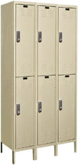Hallowell - 6 Door, 2 Tier, Electronic Access Lockers - Exact Tooling