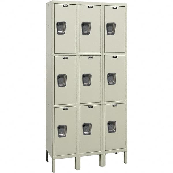 Hallowell - 9 Door, 3 Tier, Premium Wardrobe Lockers - Exact Tooling
