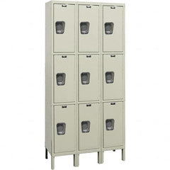 Hallowell - 9 Door, 3 Tier, Premium Wardrobe Lockers - Exact Tooling