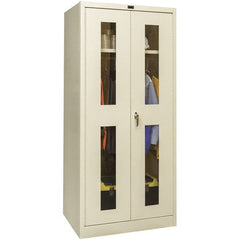 Hallowell - 1 Shelf Wardrobe Storage Cabinet - Steel, 48" Wide x 24" Deep x 72" High, Tan - Exact Tooling