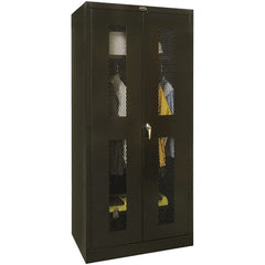 Hallowell - 1 Shelf Wardrobe Storage Cabinet - Steel, 48" Wide x 18" Deep x 72" High, Black - Exact Tooling