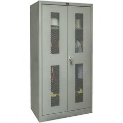 Hallowell - 1 Shelf Wardrobe Storage Cabinet - Steel, 48" Wide x 18" Deep x 72" High, Gray - Exact Tooling