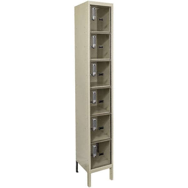 Hallowell - 6 Door, 6 Tier, Safety-View Plus Box Locker - Exact Tooling