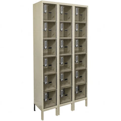Hallowell - 18 Door, 6 Tier, Safety-View Plus Box Locker - Exact Tooling