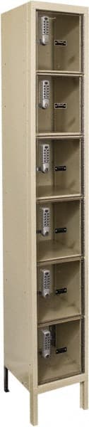 Hallowell - 6 Door, 6 Tier, Safety-View Plus Box Locker - Exact Tooling