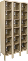 Hallowell - 18 Door, 6 Tier, Safety-View Plus Box Locker - Exact Tooling