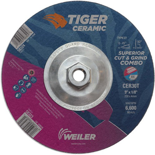 9X1/8 TIGER CERAMIC T27 COMBO WHL - Exact Tooling