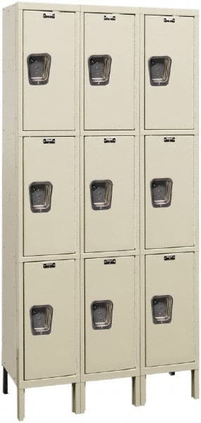Hallowell - 9 Door, 3 Tier, Premium Wardrobe Lockers - Exact Tooling