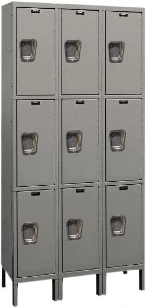 Hallowell - 9 Door, 3 Tier, Premium Wardrobe Lockers - Exact Tooling