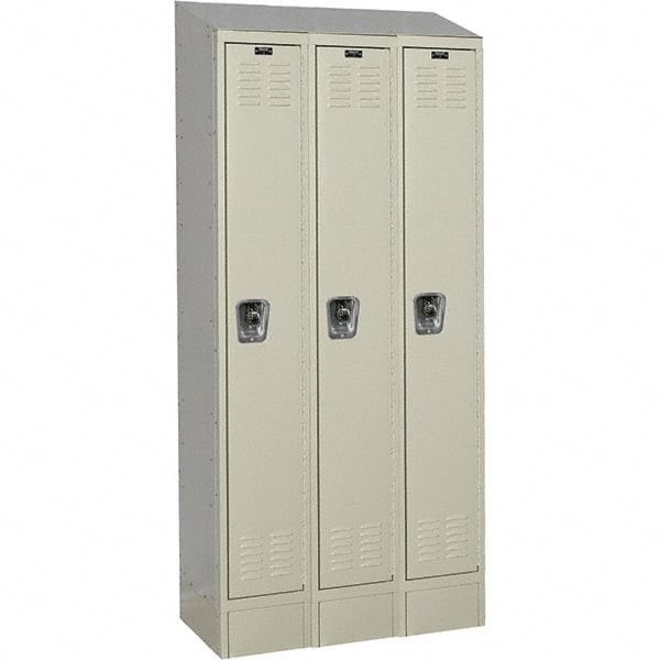 Hallowell - 3 Door, 1 Tier, Ready-Built Wardrobe & Box Lockers - Exact Tooling