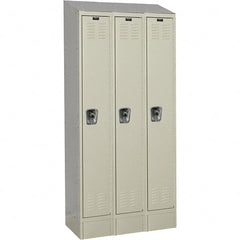 Hallowell - 3 Door, 1 Tier, Ready-Built Wardrobe & Box Lockers - Exact Tooling