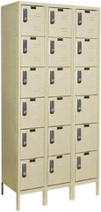 Hallowell - 18 Door, 6 Tier, Electronic Access Lockers - Exact Tooling