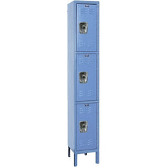 Hallowell - 3 Door, 3 Tier, Ready-Built Wardrobe & Box Lockers - Exact Tooling
