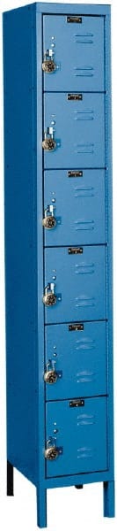 Hallowell - 6 Door, 6 Tier, Ready-Built Wardrobe & Box Lockers - Exact Tooling