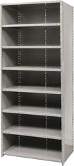 Hallowell - 8 Shelf, 800 Lb. Capacity, Free Standing Closed Shelving - 36 Inch Wide x 24 Inch Deep x 87 Inch High, Gray - Exact Tooling
