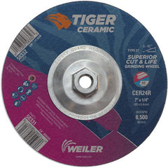7X1/4 TIGER CERAMIC T27 GRIND WHL - Exact Tooling