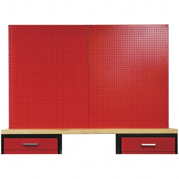 Hallowell - Steel Workbench & Workstation Peg Board Panel Kit - 3/4" Deep, 44-1/4" High, Use with Fort Knox Modular Utility Storage & Workbench System - Exact Tooling