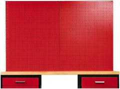 Hallowell - Steel Workbench & Workstation Peg Board Panel Kit - 3/4" Deep, 44-1/4" High, Use with Fort Knox Modular Utility Storage & Workbench System - Exact Tooling