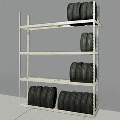 Hallowell - 3 Shelf Starter Open Steel Shelving - 24 Lb Capacity, 60" Wide x 84" High x 21" Deep, Tan - Exact Tooling