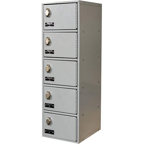 Hallowell - 5 Door, 5 Tier, Mobile Device Locker - Exact Tooling