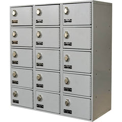 Hallowell - 15 Door, 5 Tier, Mobile Device Locker - Exact Tooling