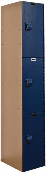 Hallowell - 3 Door, 3 Tier, Solid Plastic Locker - Exact Tooling
