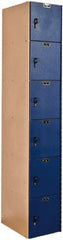 Hallowell - 6 Door, 6 Tier, Solid Plastic Locker - Exact Tooling