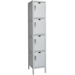 Hallowell - 4 Door, 4 Tier, Charging Station Locker - Exact Tooling