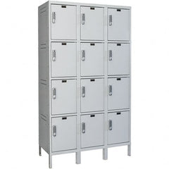 Hallowell - 12 Door, 4 Tier, Charging Station Locker - Exact Tooling