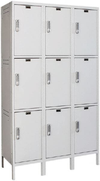 Hallowell - 9 Door, 3 Tier, Charging Station Locker - Exact Tooling