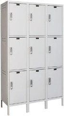 Hallowell - 9 Door, 3 Tier, Charging Station Locker - Exact Tooling